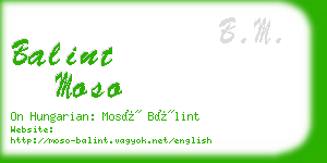 balint moso business card
